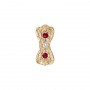 14 Karat Gold Slide with Diamond center and Ruby accents