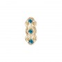 14 Karat Gold Blue Zircon Slide