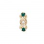 14 Karat Gold Slide with Diamond center and Emerald accents