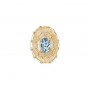 14 Karat Gold Aquamarine Slide