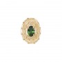 14 Karat Gold Green Tourmaline Slide