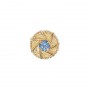 14 Karat Gold Blue Topaz Slide