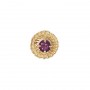 14 Karat Gold Amethyst Slide