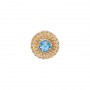 14 Karat Gold Blue Topaz Slide