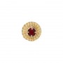 14 Karat Gold Garnet Slide