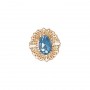 14 Karat Gold Blue Topaz Slide