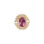 14 Karat Gold Pink Tourmaline Slide