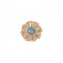 14 Karat Gold Blue Topaz Slide