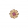 14 Karat Gold Pink Tourmaline Slide