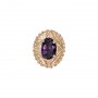 14 Karat Gold Amethyst Slide