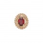 14 Karat Gold Garnet Slide