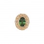 14 Karat Gold Green Tourmaline Slide