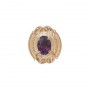 14 Karat Gold Amethyst Slide