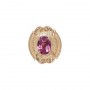 14 Karat Gold Pink Tourmaline Slide