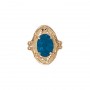 14 Karat Gold Blue Topaz Slide