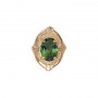 14 Karat Gold Green Tourmaline Slide