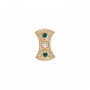 14 Karat Gold Slide with Diamond center and Emerald accents