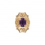 14 Karat Gold Amethyst Slide