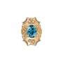 14 Karat Gold Blue Zircon Slide