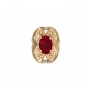 14 Karat Gold Garnet Slide