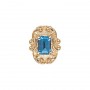 14 Karat Gold Blue Topaz Slide