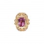 14 Karat Gold Pink Tourmaline Slide