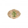 14 Karat Gold Slide with Peridot center and Pearl accents