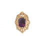 14 Karat Gold Amethyst Slide