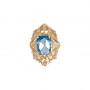 14 Karat Gold Blue Topaz Slide