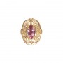 14 Karat Gold Pink Tourmaline Slide