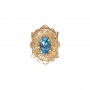 14 Karat Gold Blue Topaz Slide