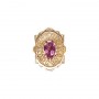 14 Karat Gold Pink Tourmaline Slide