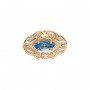 14 Karat Gold Blue Topaz Slide