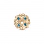 14 Karat Gold Blue Zircon Slide