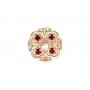 14 Karat Gold Garnet Slide