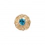 14 Karat Gold Blue Zircon Slide