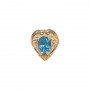 14 Karat Gold Blue Topaz Slide