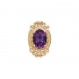 14 Karat Gold Amethyst Slide