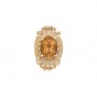 14 Karat Gold Citrine Slide