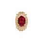 14 Karat Gold Garnet Slide