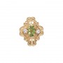 14 Karat Gold Slide with Peridot center and Diamond accents