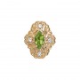 14 Karat Gold Slide with Peridot center and Diamond accents