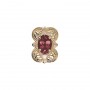 14 Karat Gold Pink Tourmaline Slide