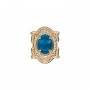 14 Karat Gold Blue Topaz Slide