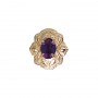 14 Karat Gold Amethyst Slide