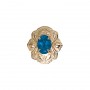 14 Karat Gold Blue Topaz Slide