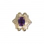 14 Karat Gold Amethyst Slide