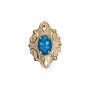 14 Karat Gold Blue Topaz Slide