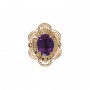 14 Karat Gold Amethyst Slide