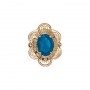 14 Karat Gold Blue Topaz Slide